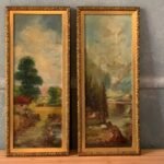 PAR CUADROS PAISAJE VERTICAL 18x43cm c/u