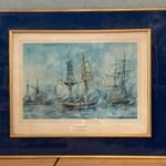 COMBATE NAVAL AZUL 70x57cm
