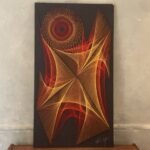 CUADRO HILOS ROJO & AMARILLO 50x80cm