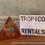 PISAPAPELES TRIANGULAR VIDRIO NARANJA