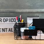 CANASTO ESCRITORIO NEGRO 26.5 X 16.5