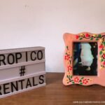 PORTARETRATOS CERAMICA ROSA